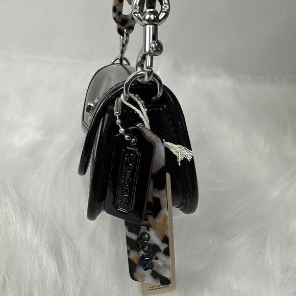 Coach Mini Wavy Dinky Bag Crossbody In Coachtopia Leather Black CQ853 NWT - Picture 3 of 11